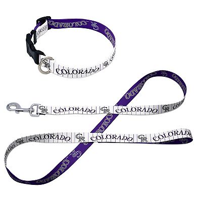 WinCraft Colorado Rockies Pet Leash and Collar Set