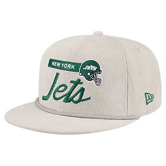 Men's New Era Gray New York Jets Cord Rope Corduroy 9FIFTY Snapback Hat