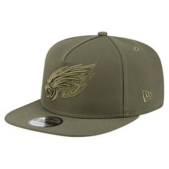 Youth New Era Olive Philadelphia Eagles Color Pack A-Frame 9FIFTY Snapback Hat