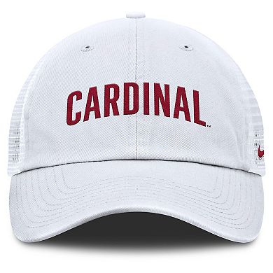 Men's Nike White Stanford Cardinal Club Campus Trucker Adjustable Hat