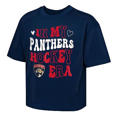 Girls Youth Outerstuff Navy Florida Panthers In My Era Boxy T-Shirt