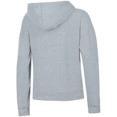 Women's Champion Gray Michigan Wolverines Powerblend Fleece Pullover Hoodie
