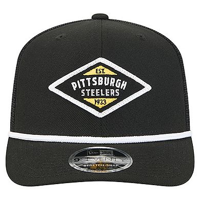 Men's New Era Black Pittsburgh Steelers Team 9SEVENTY Adjustable Hat
