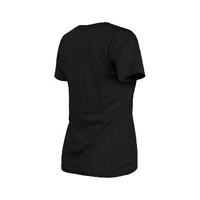 Women's New Era Black Chicago Cubs Día de los Muertos V-Neck T-Shirt