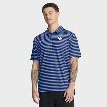 Men's Nike Royal Kentucky Wildcats 2025 Coaches Premium Tour Stripe Dri-FIT Polo
