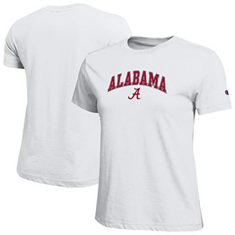 Women's Champion White Alabama Crimson Tide Arched Over Logo T-Shirt