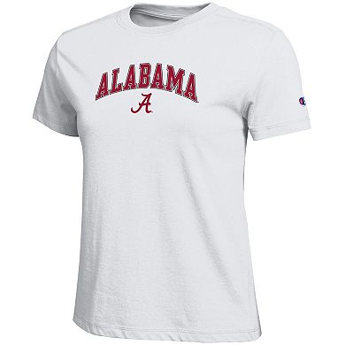 Women's Champion White Alabama Crimson Tide Arched Over Logo T-Shirt