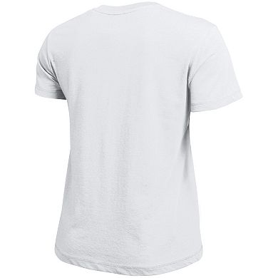 Women's Champion White Alabama Crimson Tide Arched Over Logo T-Shirt