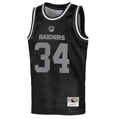 Youth Mitchell & Ness Bo Jackson Black Las Vegas Raiders Retired Player NFL Basketball Fashion Jersey