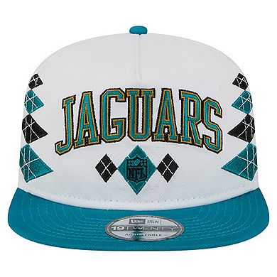 Men's New Era White Jacksonville Jaguars Argyle 19TWENTY Adjustable Hat