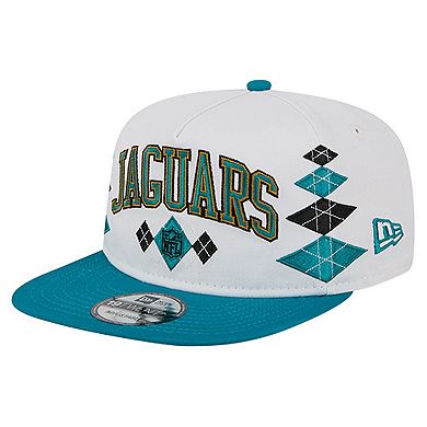Men's New Era White Jacksonville Jaguars Argyle 19TWENTY Adjustable Hat