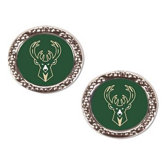 WinCraft Milwaukee Bucks Round Team Post Earring
