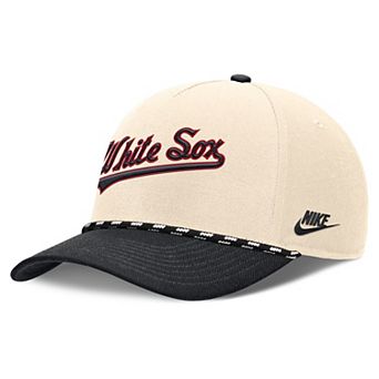 Men's Nike Natural/Black Chicago White Sox Cooperstown Collection Rise Adjustable Hat