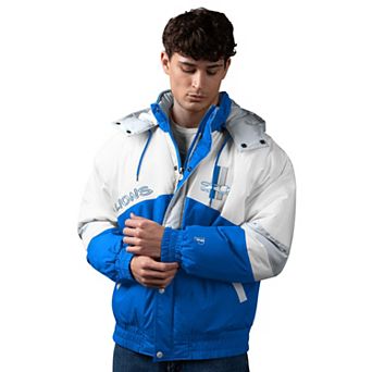 Men's Pro Player Blue Detroit Lions Shoulder To Shoulder Polyfill Full-Zip Hooded Jacket