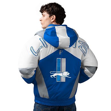 Men's Pro Player Blue Detroit Lions Shoulder To Shoulder Polyfill Full-Zip Hooded Jacket