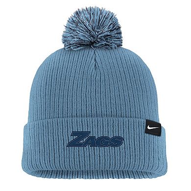Men's Nike Blue Gonzaga Bulldogs Tonal Peak Cuffed Knit Hat with Pom