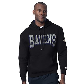 Men's Starter Black Baltimore Ravens Thursday Night Gridiron Hoodie