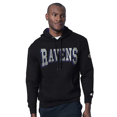 Men's Starter Black Baltimore Ravens Thursday Night Gridiron Hoodie