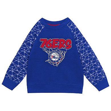 Toddler Outerstuff Royal Philadelphia 76ers Nothing But Net Fleece Sweatshirt & Pants Set