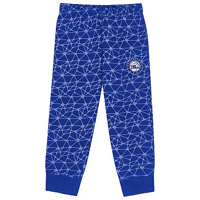Toddler Outerstuff Royal Philadelphia 76ers Nothing But Net Fleece Sweatshirt & Pants Set