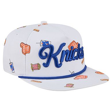 Men's New Era White New York Knicks Team Cheer Rope 19TWENTY Adjustable Hat