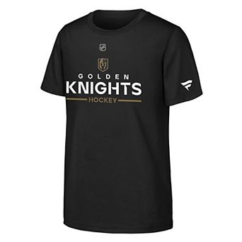 Youth Fanatics Black Vegas Golden Knights Authentic Pro Wordmark T-Shirt
