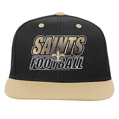 Youth Outerstuff Black New Orleans Saints Team Gradient Deadstock Snapback Hat