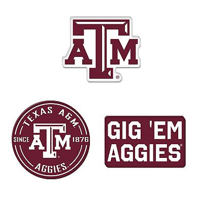 WinCraft Texas A&M Aggies 3-Pack Premium Fridge Magnet Set