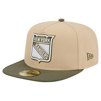Men's New Era Tan/Olive New York Rangers Color Pack Two-Tone 59FIFTY A-Frame Fitted Hat