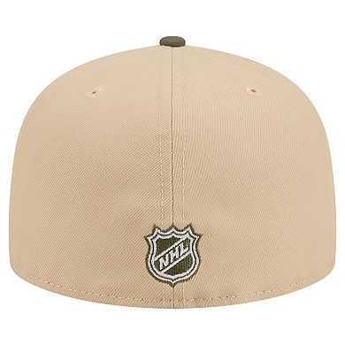 Men's New Era Tan/Olive New York Rangers Color Pack Two-Tone 59FIFTY A-Frame Fitted Hat