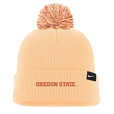 Men's Nike Orange Oregon State Beavers Tonal Peak Cuffed Knit Hat with Pom