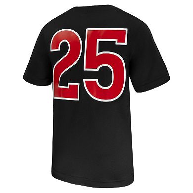 Men's Nike #25 Black Rutgers Scarlet Knights Untouchable Replica Game Jersey