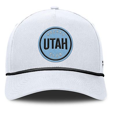 Men's Fanatics White Utah Hockey Club Rope A-Frame Adjustable Hat