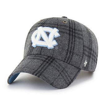 Unisex '47 Gray North Carolina Tar Heels Plaid Windowpane Clean Up Adjustable Hat
