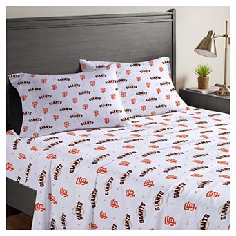 Pegasus San Francisco Giants Four-Piece Queen Sheet Set