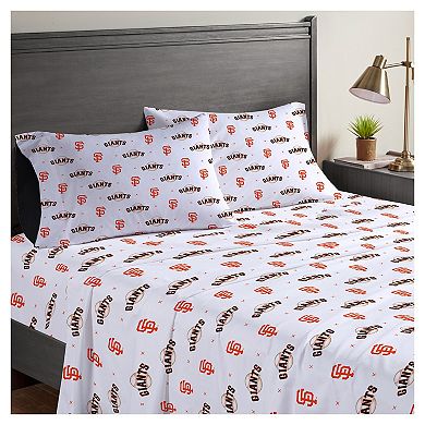 Pegasus San Francisco Giants Four-Piece Queen Sheet Set