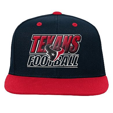 Youth Outerstuff Navy Houston Texans Team Gradient Deadstock Snapback Hat