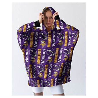 Pegasus Minnesota Vikings 54" x 72" Homefield Repeat Logo Wearable Hoodie Blanket
