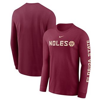 Men's Nike Garnet Florida State Seminoles Basketball Icon Two-Hit Long Sleeve T-Shirt