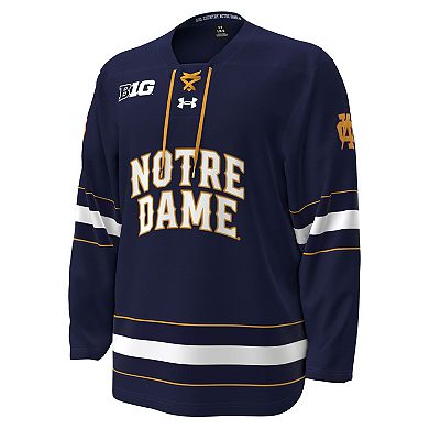 Men's Under Armour Navy Notre Dame Fighting Irish Replica Hockey Jersey