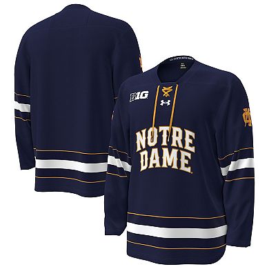 Men's Under Armour Navy Notre Dame Fighting Irish Replica Hockey Jersey