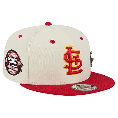 Men's New Era Cream St. Louis Cardinals Mascot Pin 9FIFTY Snapback Hat