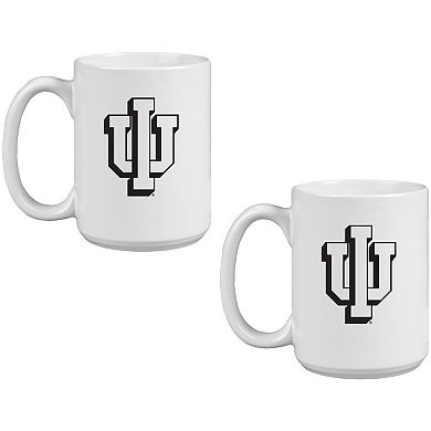 Indiana Hoosiers Vintage Sketch 15oz 2-Pack Mug Set