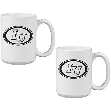 Indiana Hoosiers Vintage Sketch 15oz 2-Pack Mug Set