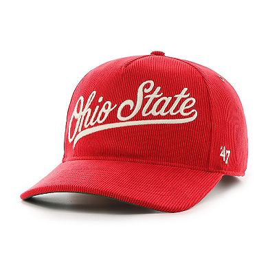 Unisex '47 Scarlet Ohio State Buckeyes Collections Golden Age Corduroy Hitch Adjustable Hat