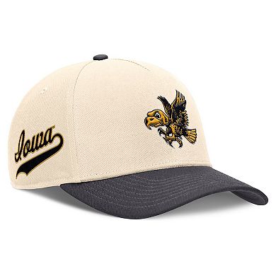 Men's Nike Natural/Anthracite Iowa Hawkeyes Academic Rise Dri-FIT Adjustable Hat