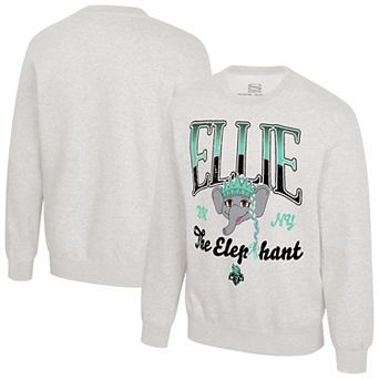 Unisex Stadium Essentials Oatmeal New York Liberty Sky High Mascot Fleece Crew Neck Sweatshirt