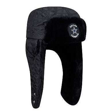 Men's New Era Black Dallas Cowboys Quilted Trapper Hat