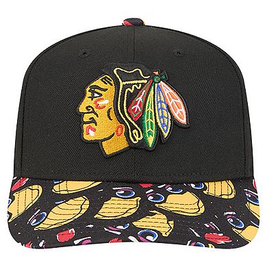 Men's New Era Black Chicago Blackhawks Mascot Visor 9SEVENTY Adjustable Hat