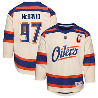 Youth Connor McDavid Light Beige Edmonton Oilers Alternate Replica Player Jersey